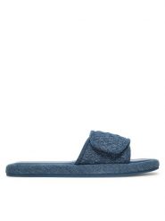 MICHAEL Michael Kors Klapki Van 40S5SKFA2D Niebieski. Niebieskie klapki damskie MICHAEL Michael Kors, bez wzorów, z materiału, bez obcasa, bez zapięcia. Za 269.99 zł.