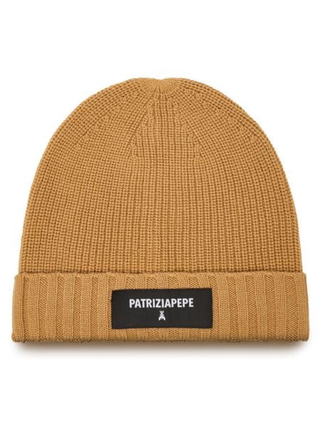 Patrizia Pepe Czapka 2F0111/K9O3A-B794 Brązowy. Brązowe czapki damskie Patrizia Pepe, na zimę, bez wzorów, z wełny. Za 399.99 zł.