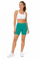 Krótkie legginsy damskie 4F 4FRSS26TSTIF036. Zielone legginsy damskie 4F, xs, bez wzorów, z dzianiny. Za 45.99 zł.