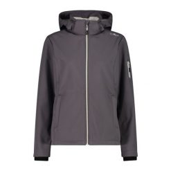 Kurtka damska turystyczna CMP 39A5006. Szare kurtki damskie CMP, m, bez wzorów, z softshellu, bez kaptura. Za 340.00 zł.