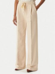 Maryley Spodnie materiałowe 26EB519/07BE Beżowy Reglan Fit. Brązowe spodnie dresowe damskie Maryley, l, bez wzorów, z bawełny. Za 349.99 zł.