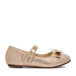 Baleriny JENNY. Żółte baleriny dziewczęce Jenny, bez wzorów, bez obcasa, bez zapięcia. Za 79.99 zł.