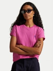 Polo Ralph Lauren T-Shirt 211B14605018 Różowy Classic Fit. Czerwone t-shirty damskie Polo Ralph Lauren, xl, bez wzorów, z bawełny, bez kołnierzyka. Za 379.99 zł.