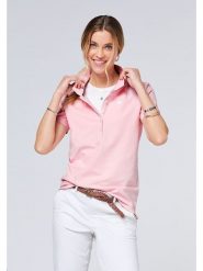 Polo Sylt Koszulka polo w kolorze jasnoróżowym rozmiar: L. Różowe bluzki damskie Polo Sylt, l, bez wzorów, z bawełny, bez kołnierzyka, bez ramiączek. Za 140.53 zł.