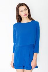 Niebieski Stylowy i Modny Kombinezon na Lato. Niebieskie kombinezony damskie Figl, na lato, l, bez wzorów, z elastanu, eleganckie, bez kołnierzyka, bez ramiączek. Za 259.00 zł.