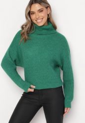 Zielony Golf Oversize Out Of This World. Zielone golfy damskie Born2be, bez wzorów, z jeansu, bez ramiączek. Za 139.99 zł.