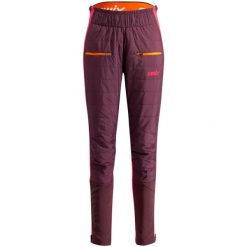 Spodnie narciarskie dla kobiet Swix Horizon. Czerwone spodnie sportowe damskie Swix, l, bez wzorów, z dzianiny, na fitness i siłownię, Primaloft. Za 779.95 zł.
