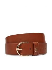 Tommy Hilfiger Pasek Damski Essential Effortless 3.5 AW0AW16837 Brązowy. Brązowe paski damskie Tommy Hilfiger, bez wzorów, ze skóry. W wyprzedaży za 219.99 zł.