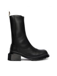 Dr. Martens Botki Maybole Hi Square DM41993001 Czarny. Czarne botki damskie Dr Martens, ze skóry, bez obcasa, na płaskiej podeszwie, bez zapięcia. Za 1,079.00 zł.
