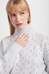 Sweter damski z cekinami PATRIZIA PEPE. Swetry klasyczne damskie Patrizia Pepe, s, bez kołnierzyka. W wyprzedaży za 1,362.42 zł.