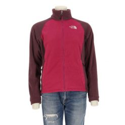 Second life - Kurtka polarowa TNF Pink dla kobiet - Stan bardzo dobry. Czerwone kurtki damskie The North Face, bez wzorów, z polaru, bez kaptura. Za 169.16 zł.