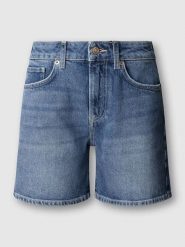 Pepe Jeans Bermudy dżinsowe w kolorze niebieskim rozmiar: W30. Niebieskie szorty damskie Pepe Jeans, z aplikacjami, z jeansu, z podwyższonym stanem. Za 152.99 zł.