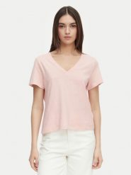 Tommy Hilfiger T-Shirt WW0WW48704 Różowy jasny Regular Fit. Czerwone t-shirty damskie Tommy Hilfiger, l, bez wzorów, z bawełny, bez kołnierzyka. Za 249.99 zł.