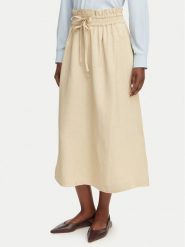 BOSS Spódnica trapezowa C_Vakola 50558615 Beżowy Regular Fit. Brązowe spódnice damskie Boss, bez wzorów, z wiskozy. Za 799.99 zł.