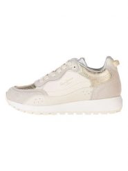 Pepe Jeans FOOTWEAR Sneakersy w kolorze kremowo-złoto-beżowym rozmiar: 38. Brązowe obuwie sportowe damskie Pepe Jeans FOOTWEAR, z jeansu, bez zapięcia. Za 153.71 zł.