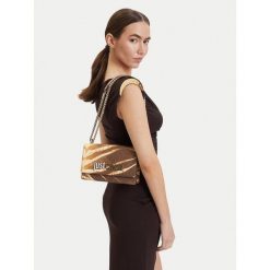 Torebka Just Cavalli. Brązowe torebki wieczorowe damskie Just Cavalli, bez wzorów, bez dodatków. Za 841.99 zł.