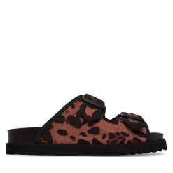 Klapki Scholl. Brązowe klapki damskie Scholl, bez wzorów, bez obcasa, bez zapięcia. Za 463.99 zł.