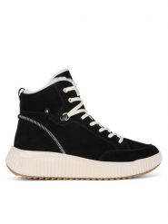 Rieker Revolution Lifestyle Trzewiki W1771-00 Czarny. Czarne botki damskie Rieker Revolution Lifestyle, ze skóry, bez obcasa, na koturnie, bez zapięcia. Za 399.00 zł.