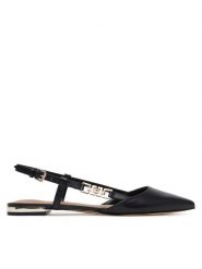 Guess Baleriny FLTFRA LEA05 Czarny. Czarne balerinki damskie Guess, z aplikacjami, ze skóry. Za 292.00 zł.