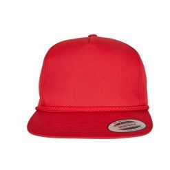 Czapka Golfowa YP Classics Poplin. Czerwone czapki damskie FLEXFIT, bez wzorów, z bawełny. Za 71.99 zł.