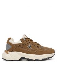 Calvin Klein Sneakersy V3X9-83485-1960 M Brązowy. Brązowe buty sportowe dziewczęce Calvin Klein, bez wzorów, ze skóry, bez zapięcia. Za 364.99 zł.