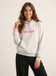 Bluza hoodie z napisem - Inny. Bluzy damskie Sinsay, l, bez wzorów, bez kaptura. Za 49.99 zł.