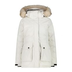 Parka dla kobiet CMP. Białe parki damskie CMP, na jesień, l, z materiału, bez kaptura. Za 699.99 zł.