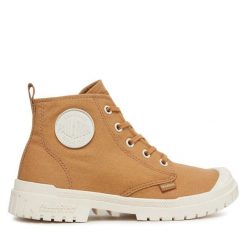 Trapery Palladium. Brązowe trapery damskie Palladium, bez zapięcia. Za 429.99 zł.