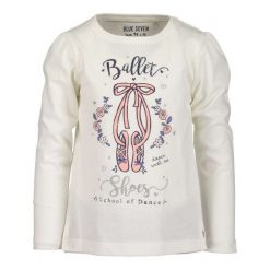 Blue Seven Koszulka Dziewczęca Ballet 98 Biała. Białe koszulki i t-shirty dziewczęce Blue Seven, z nadrukiem. Za 45.00 zł.
