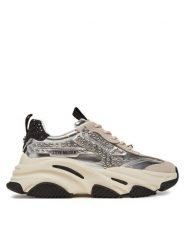 Steve Madden Sneakersy Possession-SE SM19000135 Srebrny. Szare obuwie sportowe damskie Steve Madden, ze skóry, bez zapięcia. Za 369.99 zł.