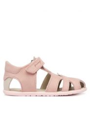 Primigi Sandały 1414044 Różowy. Czerwone sandały dziewczęce Primigi, z nubiku, bez obcasa, bez zapięcia. Za 219.99 zł.