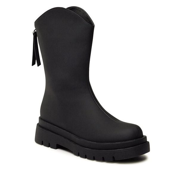 Botki DeeZee. Czarne botki damskie DeeZee, bez obcasa, na płaskiej podeszwie, bez zapięcia. Za 135.99 zł.