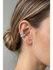 Lodie Silver Nausznica z kamieniami szlachetnymi rozmiar: onesize. Szare kolczyki damskie Lodie Silver, z cyrkonią, metalowe. Za 42.95 zł.