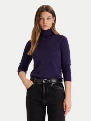 Tommy Jeans Golf Essential DW0DW21672 Fioletowy Regular Fit. Fioletowe golfy damskie Tommy Jeans, xxs, bez wzorów, z bawełny, bez ramiączek. Za 389.99 zł.