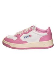 AUTRY Skórzane sneakersy "Medalist" w kolorze biało-różowym rozmiar: 38. Białe obuwie sportowe damskie AUTRY, ze skóry, bez zapięcia. Za 479.76 zł.