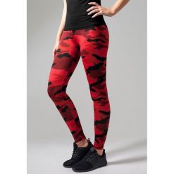 Damskie klasyczne legginsy miejskie skinny. Czerwone legginsy damskie Urban Classics, bez wzorów. Za 134.50 zł.
