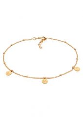 Elli Damska bransoletka na kostkę Kulka płytka młotkowane srebro 925 Sterling Silver Bransoletki na nogę 1 ct Damski. Szare bransoletki damskie Elli, srebrne. Za 203.99 zł.