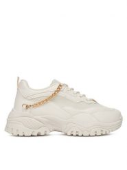 DeeZee Sneakersy NF142 Beżowy. Brązowe obuwie sportowe damskie DeeZee, ze skóry, bez zapięcia. Za 149.99 zł.