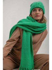 Josephine & Co Szal "Steef" w kolorze zielonym rozmiar: onesize. Zielone szaliki damskie Josephine & Co, bez wzorów, z wełny. Za 252.95 zł.