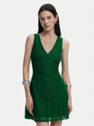 Desigual Sukienka koktajlowa 25SWVW53 Zielony Slim Fit. Zielone sukienki damskie Desigual, bez wzorów, z syntetyku, wizytowe, bez ramiączek. Za 259.99 zł.