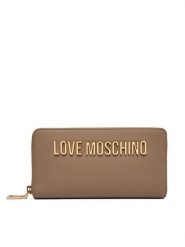 LOVE MOSCHINO Portfel JC5611PP0PKD0105 Beżowy. Brązowe portfele damskie Love Moschino, bez wzorów, ze skóry. Za 439.99 zł.