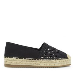 Espadryle Jenny Fairy. Czarne espadryle damskie Jenny Fairy, bez wzorów, bez obcasa. Za 62.99 zł.