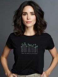 WOOOP Koszulka w kolorze czarnym rozmiar: XL. Czarne bluzki damskie Wooop, xl, bez wzorów, z bawełny, bez kołnierzyka, bez ramiączek. Za 74.46 zł.