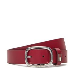 Pasek Damski Tommy Jeans. Czerwone paski damskie Tommy Jeans, bez wzorów, z jeansu. Za 139.99 zł.