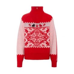 Sweter damski Kari Traa Saga. Brązowe swetry klasyczne damskie Kari Traa, bez kołnierzyka. Za 690.00 zł.