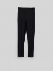4F LEGGINSY CAS L. Czarne legginsy damskie 4F, l, bez wzorów, z dzianiny. Za 99.99 zł.