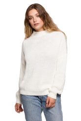 Ciepły Sweter z Krótkim Golfem - Ecru. Czarne golfy damskie MOE, l, z materiału, bez kołnierzyka. Za 209.90 zł.