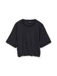 Vero Moda Koszulka w kolorze czarnym rozmiar: XL. Czarne bluzki damskie Vero Moda, xl, bez wzorów, z bawełny, bez kołnierzyka, bez ramiączek. Za 61.95 zł.
