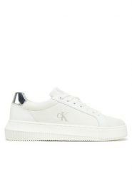 Calvin Klein Jeans Sneakersy Chunky Cupsole Low Mg YW0YW01769 Biały. Białe obuwie sportowe damskie Calvin Klein Jeans, z jeansu, bez zapięcia. Za 319.99 zł.