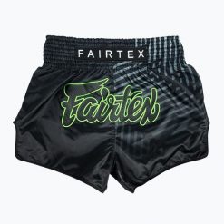 Spodenki treningowe Fairtex Muay Thai Shorts BS1924 "Racer". Czarne spodenki sportowe damskie FAIRTEX, l, bez wzorów, z materiału, na fitness i siłownię. Za 299.99 zł.